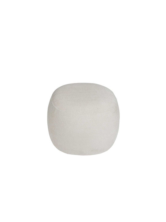 Πουφ Σκαμπό Audry White 60x60x41cm