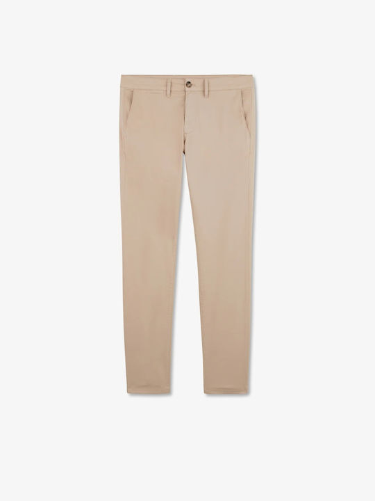 Eden Park Men's Trousers Chino in Slim Fit Beige