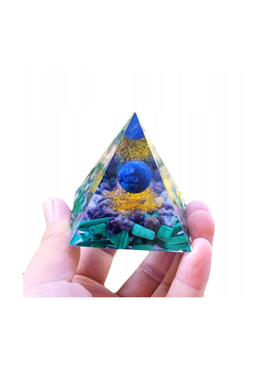 Orgonit-Pyramide + LED-Lampenbasis 5cm Kristallsteine Amulett 5cm Hx21