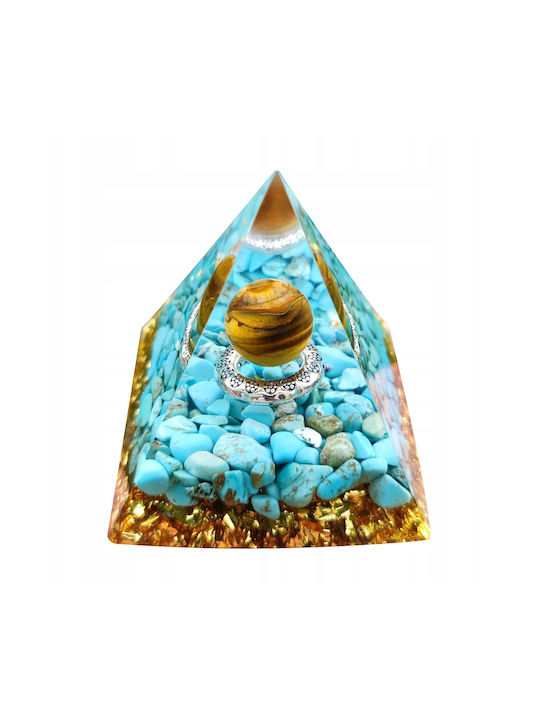 Piramidă Orgonită + Bază Lampă Led 5cm Pietre Cristal Amuletă 5cm Hx11
