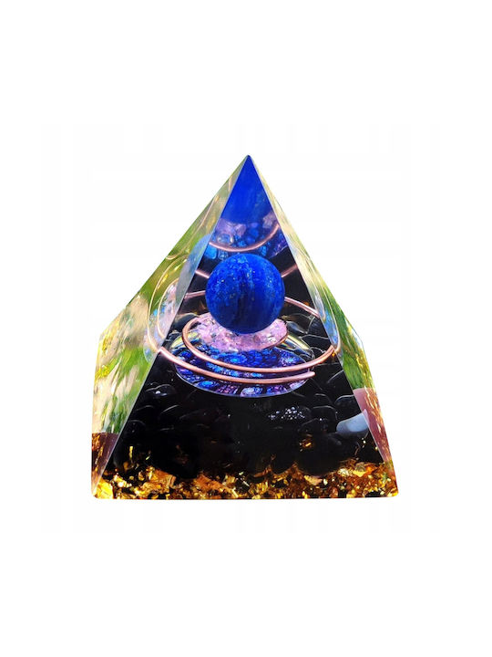 Orgonite Pyramid + Led Lamp Base 5cm Crystal Stones Amulet 5cm Hx07
