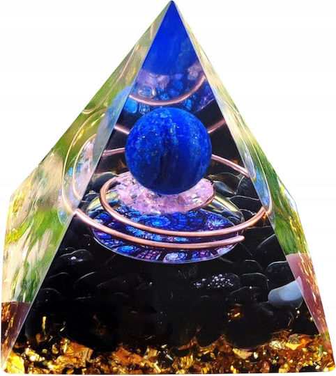 Piramidă Orgonit + Bază Lampă Led 5cm Pietre Cristal Amuletă 5cm Hx07