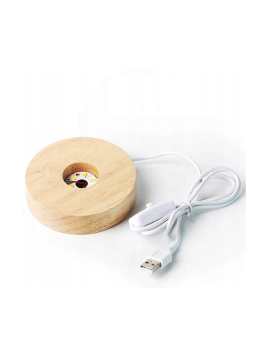 Orgonit-Pyramide + LED-Lampenfuß 5cm Kristallsteine Amulett 5cm Hx03