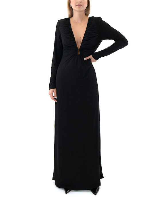 C. Manolo Maxi Evening Dress Black (Black)