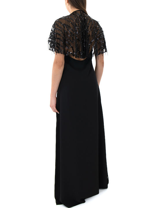 Dolce Domenica Evening Dress Black with Sequins