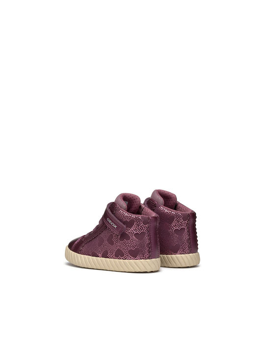 Geox Kids Boots with Hoop & Loop Closure Burgundy