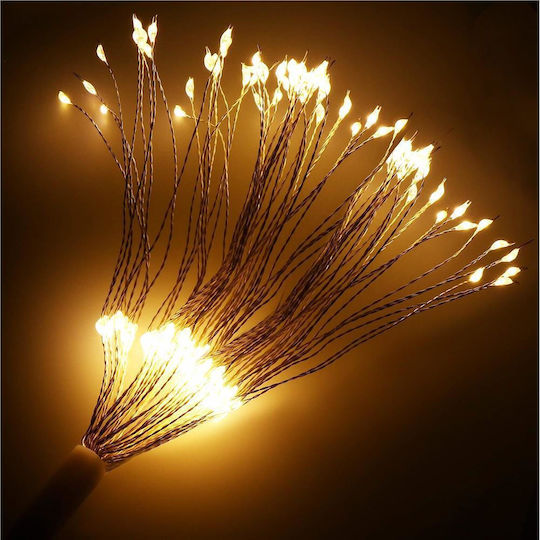 Star Decorative Light Installation 100 Leds 40cm Diameter Remote Control Yellow Lighting
