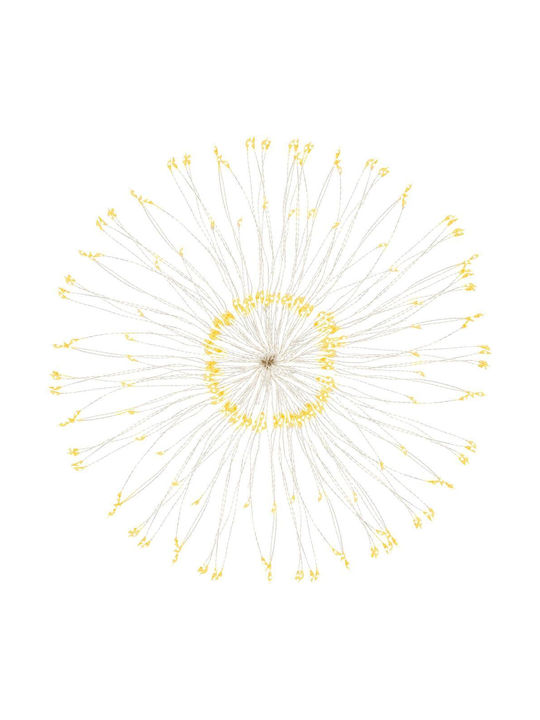 Star Decorative Light Installation 100 Leds 40cm Diameter Remote Control Yellow Lighting