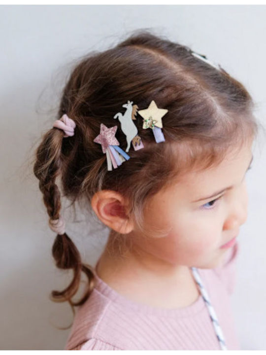Mimi & Lula Set de Agrafe pentru Copii cu Cu clemă Unicorn - Licornă 8buc