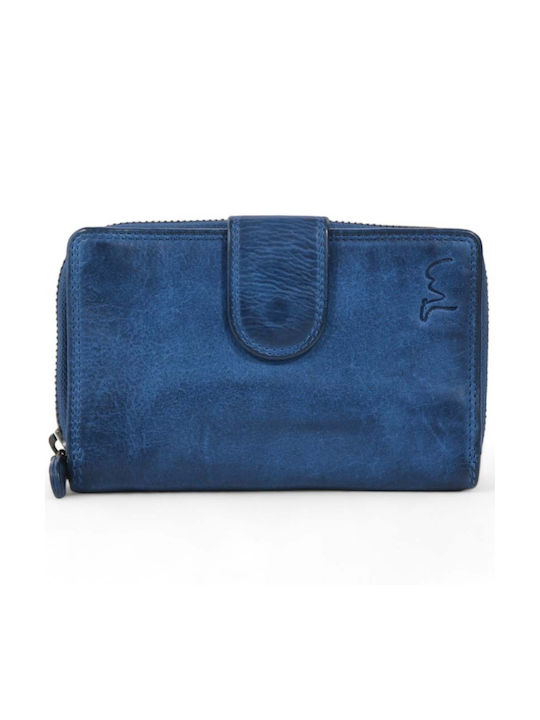 Trip Camel Large Leather Women's Wallet Blue