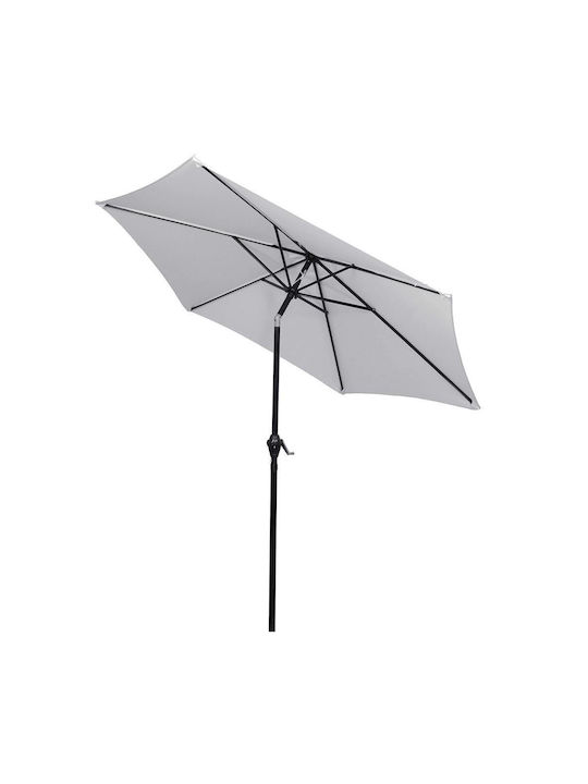 Umbrelă Rotundă Metalică Gri Φ2.6m