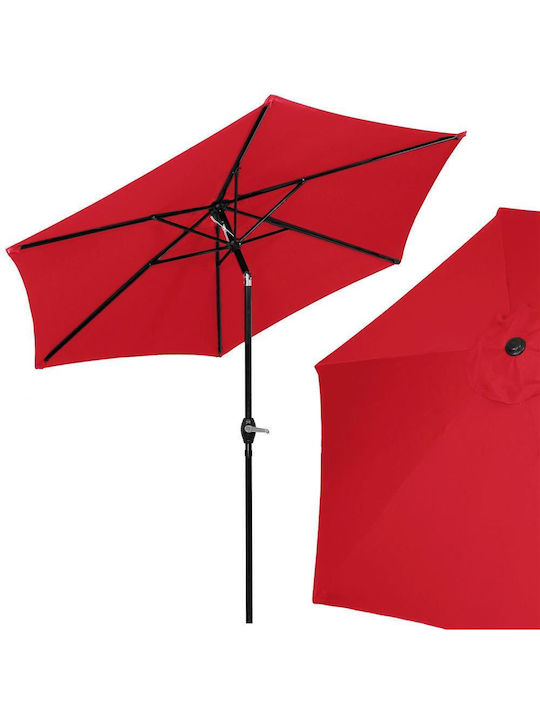 Umbrelă Rotundă Metalică Roșie Φ2.5m