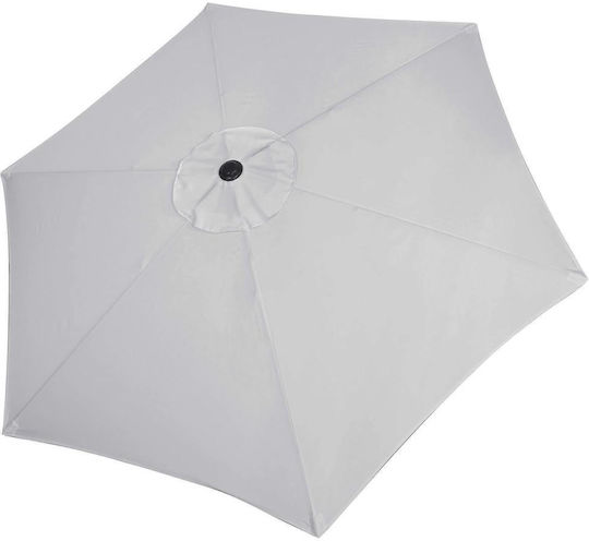 Runder Garten- und Terrassen-Sonnenschirm Metall Grau F2.6m
