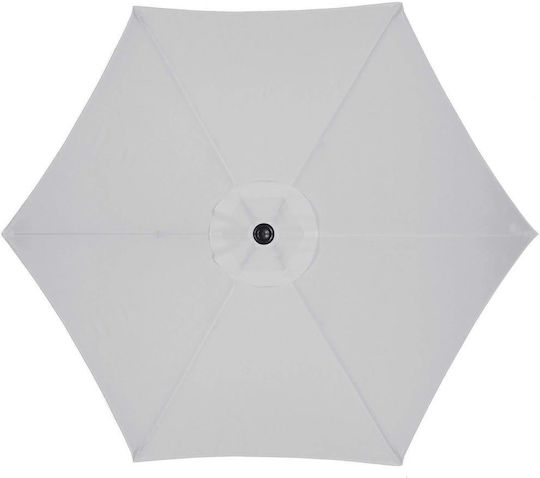 Runder Garten- und Terrassen-Sonnenschirm Metall Grau F2.6m