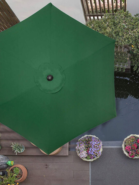 Umbrelă Rotundă Metalică Verde Φ2.5m