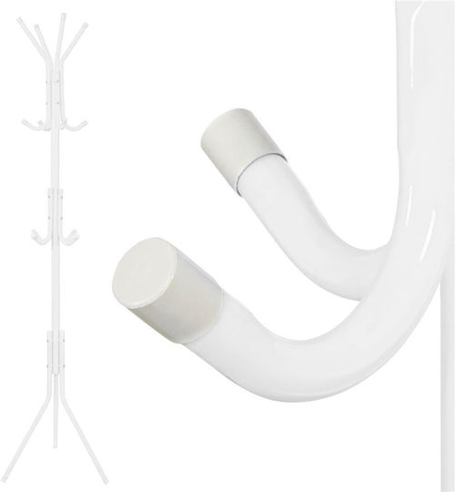 Metallic Coat Rack White 177cm
