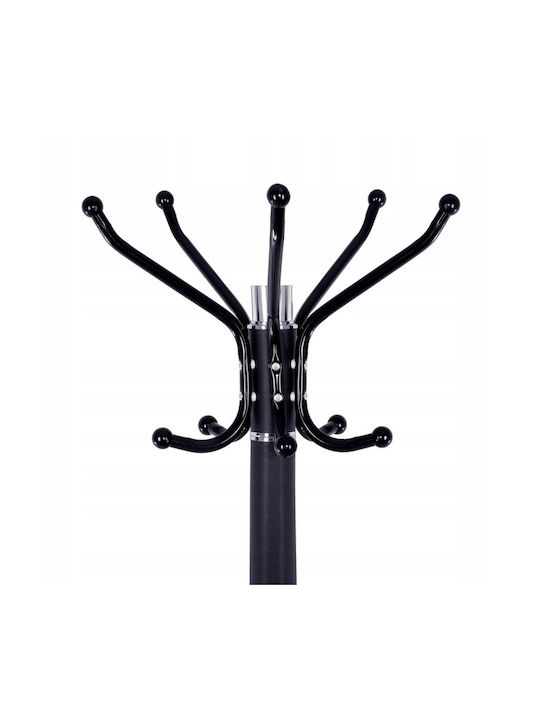 Metallic Coat Rack Black 37x37x176cm
