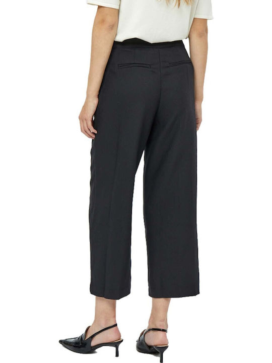 Peppercorn Women's High-waisted Fabric Trousers black