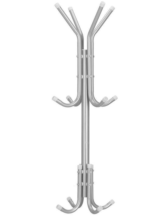 Metallic Coat Rack Gray 173cm