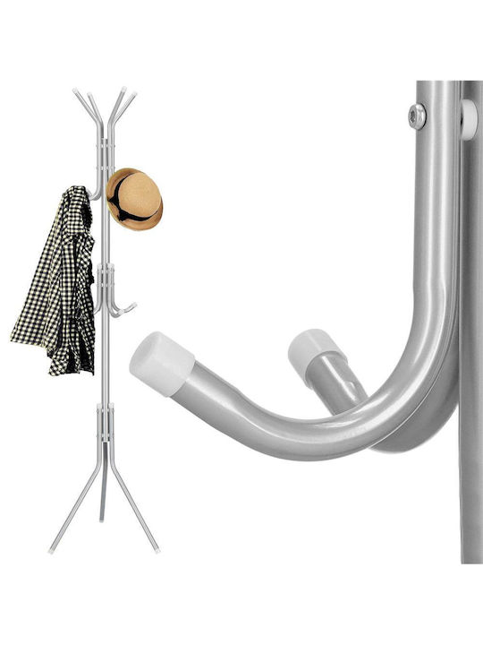 Metallic Coat Rack Gray 173cm
