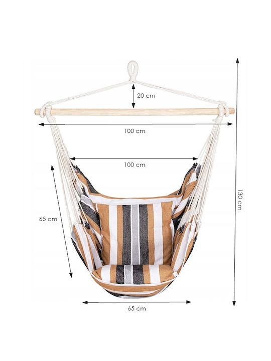 Single Hammock Gray 130x100cm