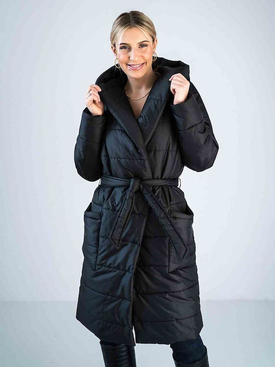 Figl Frauen black Jacke mit Kapuze