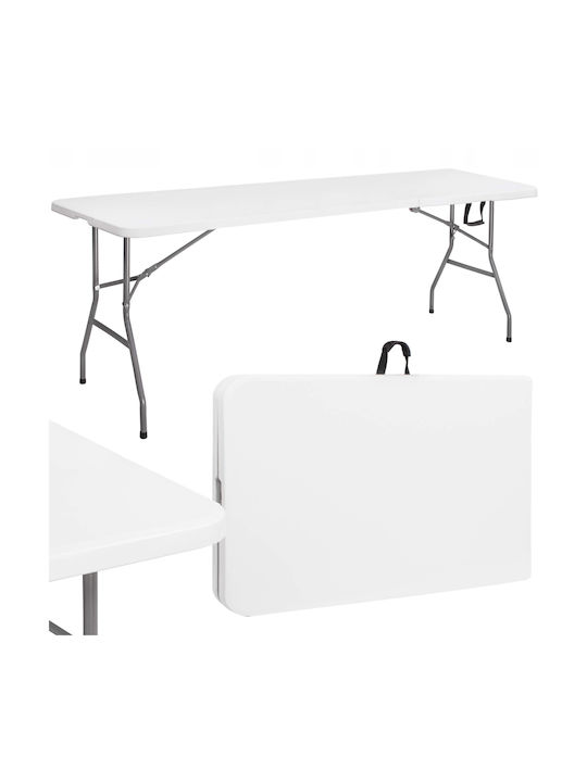 Tisch Zusammenklappbar Weiß 240x75x74cm