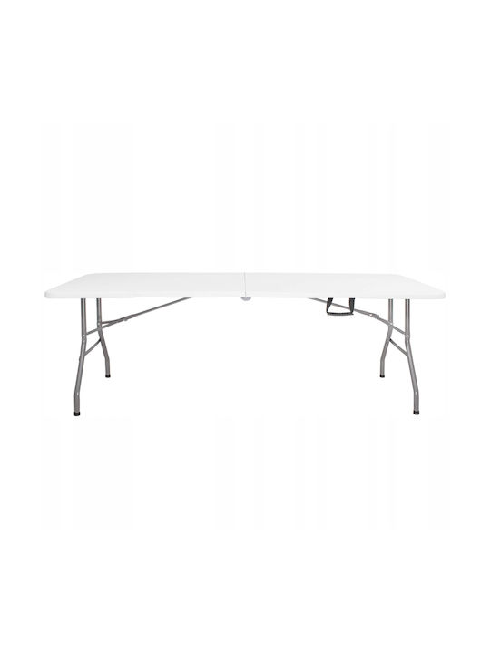 Tisch Zusammenklappbar Weiß 240x75x74cm
