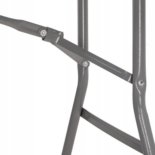 Plastic Masa pentru spații exterioare Pliabil cu schelet metalic Negru 180x75x75buc