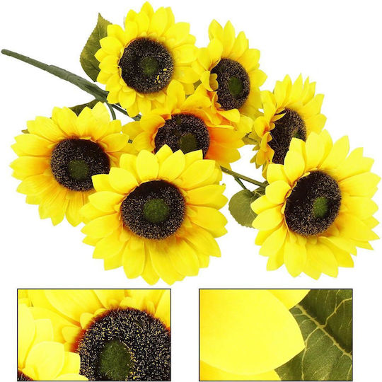 Букет от изкуствени цветя Heliotropium Yellow 57см