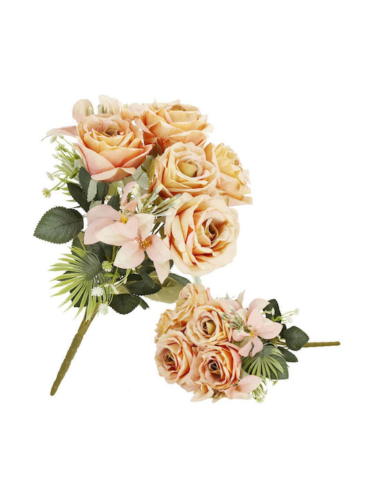 Buchet din Flori Artificiale Trandafir Pink 40cm
