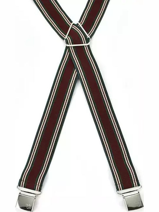 Victoria Suspenders Monochrome Burgundy