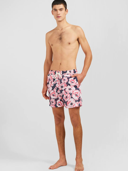 Eden Park Herren Badebekleidung Shorts Pink Blumen