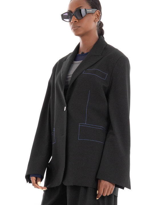 Black & Black Women's Blazer Black