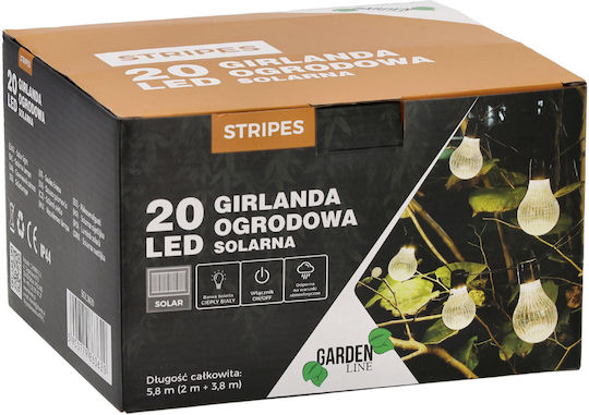 Suspendata Lampă Solară Ghirlande cu Alb Cald Lumină