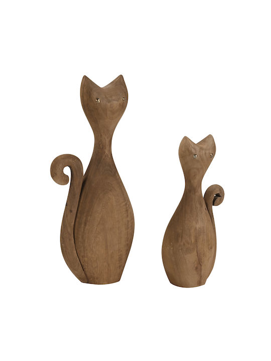 ARlight Decorative Cat made of Wood 13x8x30cm 1pcs