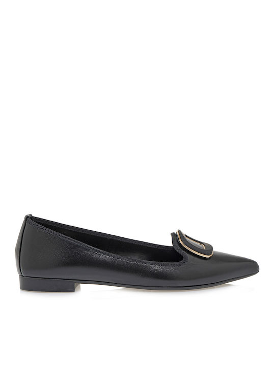 Kalista Leather Ballerinas Black