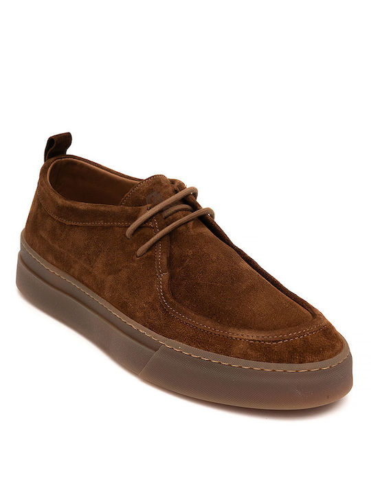 Frau Men's Suede Casual Shoes Tabac Brown