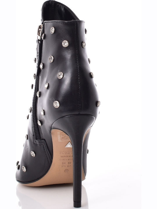 Leather Women's Ankle Boots Black