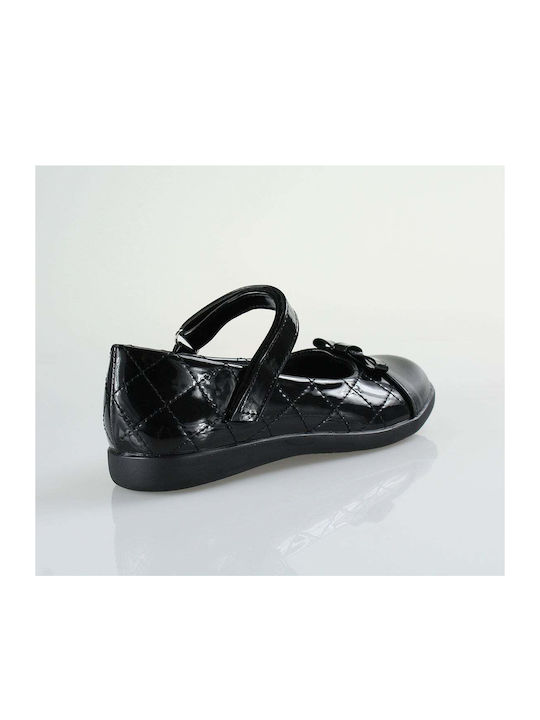 SmartKids Kids Anatomic Ballerinas with Hoop & Loop Closure Black