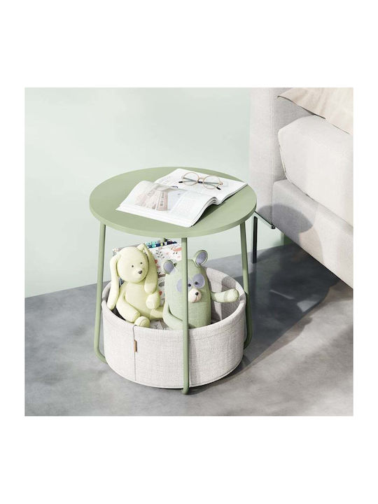 Round Green Metal Side Table 45x45x50cm