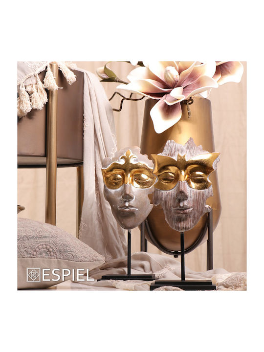 Masă Laterală Rotundă Metalică Bronz M50xL50xÎ51cm