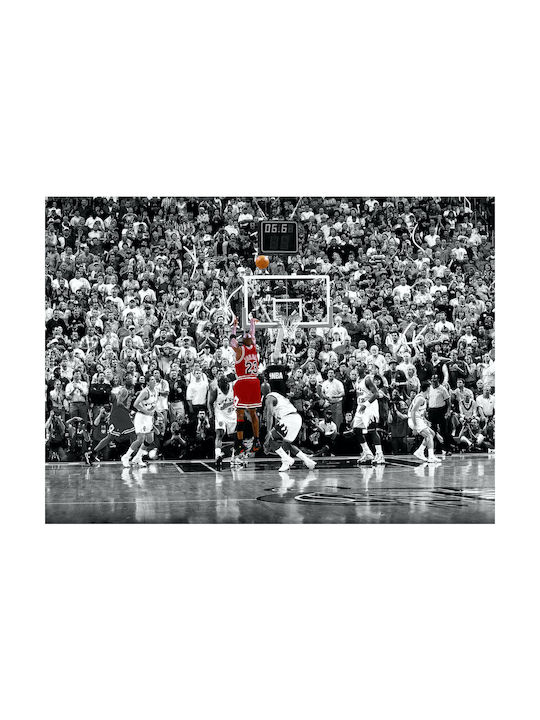 Jordan 'the Last Shot' Πίνακας σε Καμβά με Ύψος 65cm