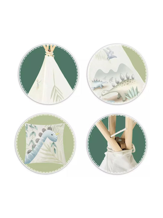 Nukido Kids Indian Teepee Play Tent for 3+ years Green