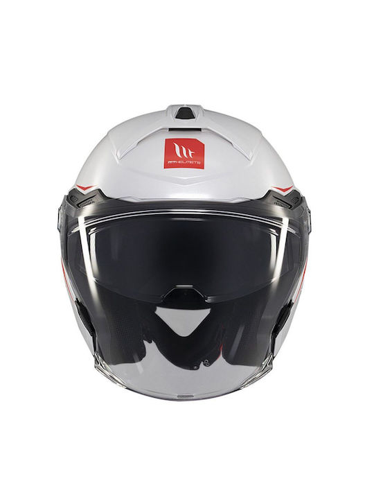 MT Cosmo SV Jet Helmet DOT / ECE 22.06 1400gr Solid Gloss White