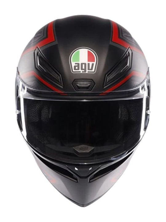 AGV K1 S Sling Matt Black/Red Motorcycle Helmet Full Face ECE 22.06 1500gr