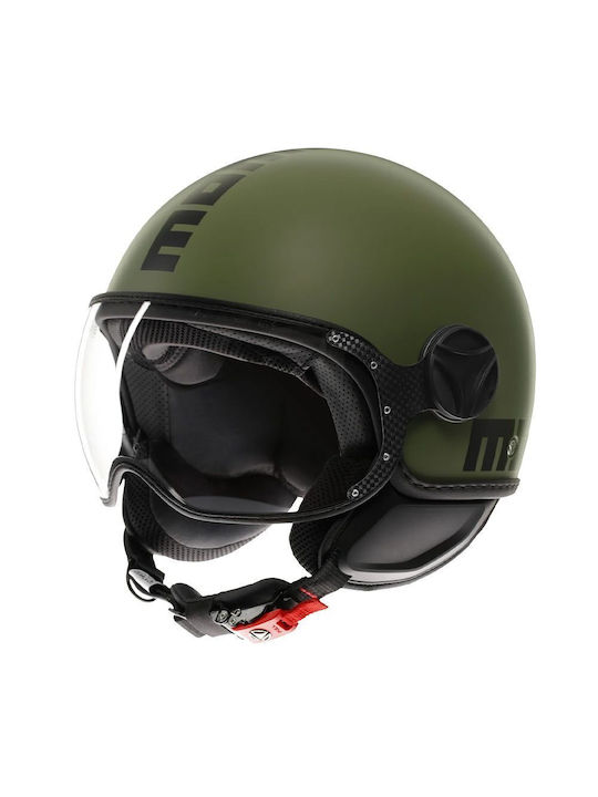 MomoDesign FGTR Classic Military Green/Black Motorradhelm Jet ECE 22.06