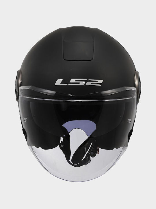 LS2 Classy OF620 Matt Black Motorcycle Helmet Jet ECE 22.06 1200gr with Sun Visor