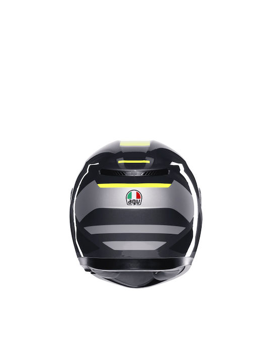 AGV K3 Shade Grey/Yellow Fluo Motorcycle Helmet Full Face ECE 22.06 1500gr with Pinlock and Sunvisor