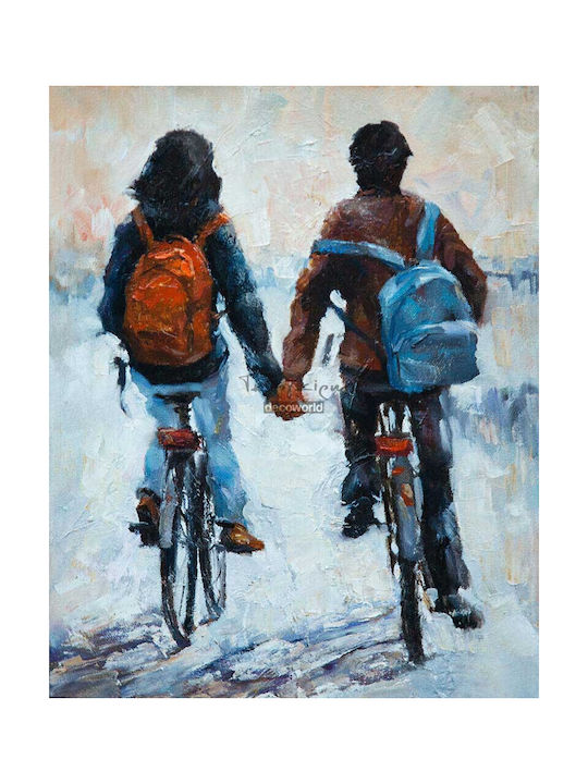 Πίνακας Κάμβα Ζευγάρι Ποδήλατα Knv372 65cm X 95cm